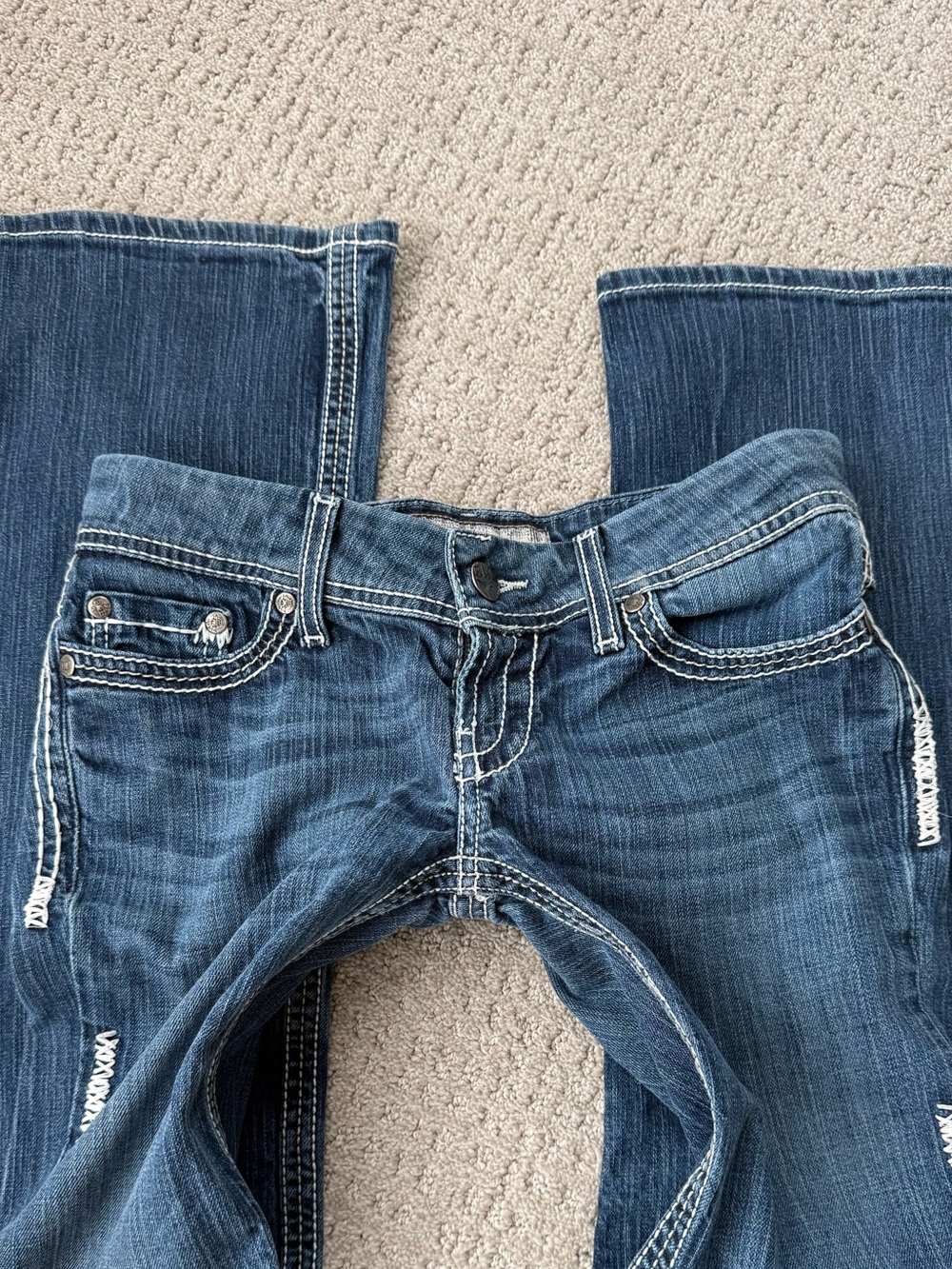 Y2K vintage BKE Blue Distressed low rise bootcut Women's Jeans